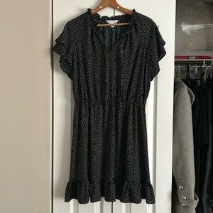 Lauren Conrad Women's Black and White poka dot Dress